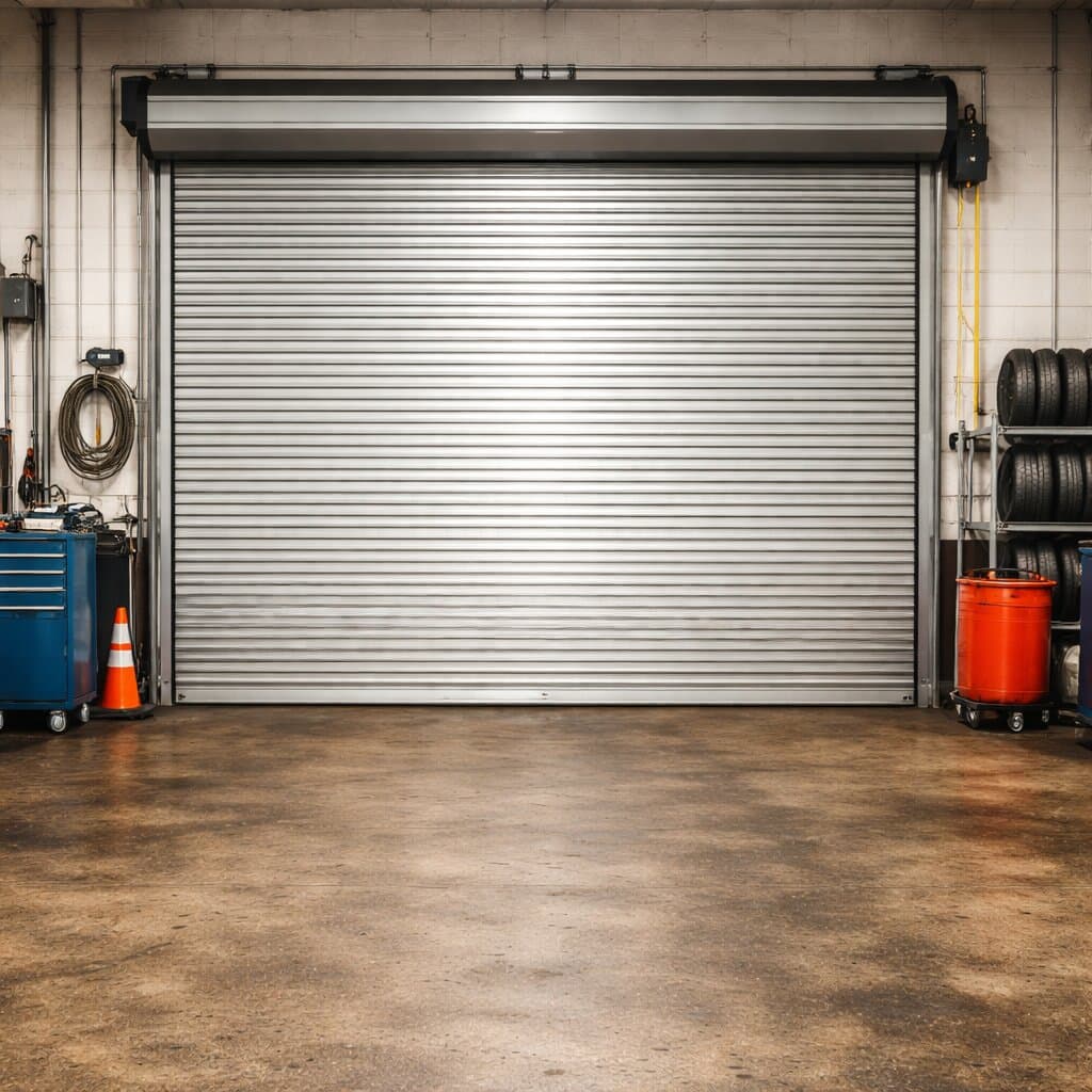 DGUV-geprüftes Rolltor an einer Werkstatthalle – Sektionaltor und Rolltor Prüfung